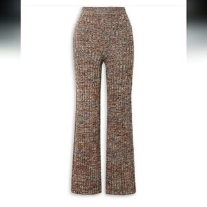 NWT CHLOÉ Ribbed cashmere and wool-blend straight-leg pants size xs.